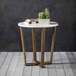 Gal Cleo Round Side Table Marble 