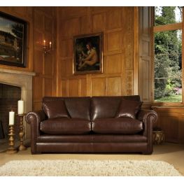 Parker Knoll Canterbury Large Sofa-Hide Crystal Smokey