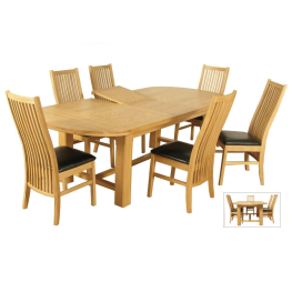 Annaghmore Agencies Tampa Oval Extending Table 6 Dining