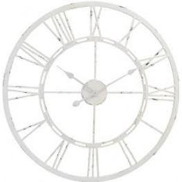 Libra Antique cream skeleton wall clock