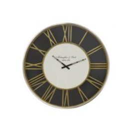 Libra brass & black skeletal wall clock