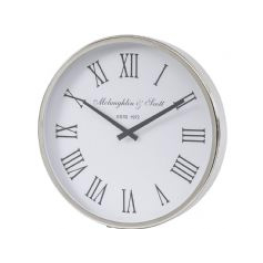 Libra selwyn round nickel wall clock