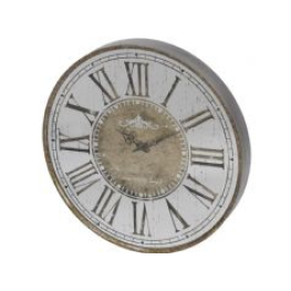 Libra vienna antique gold round mirrored wall clock