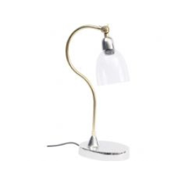 Libra Enza nickel and glass curved desk lamp e27 25w 1